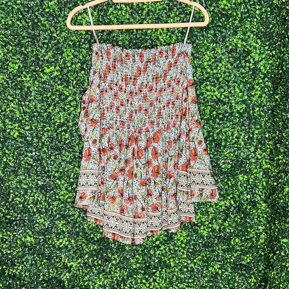 Alter'd State Floral Smocked Off Shoulder Romper shorts size S long sleeve lined - Picture 8 of 8
